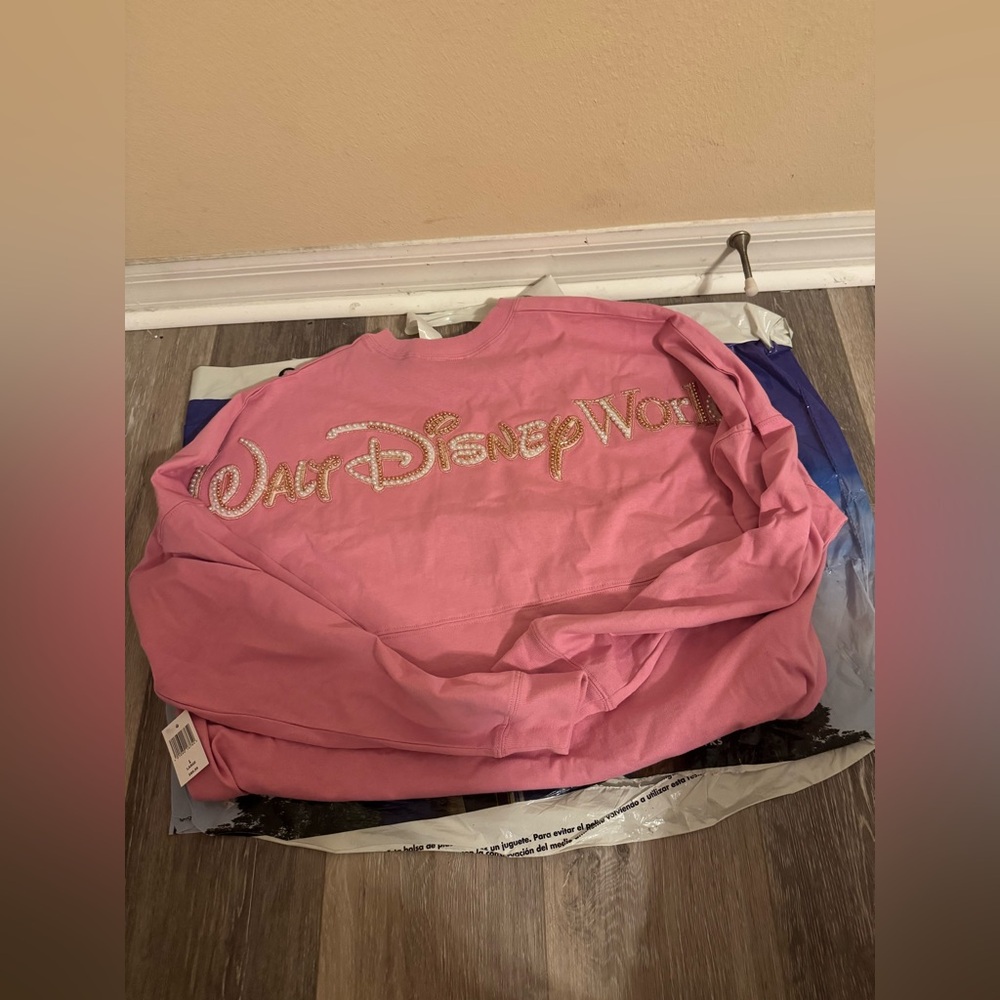 Disney Parks Walt Disney World Pink Pearl Beaded Spirit Jersey Large 2026
